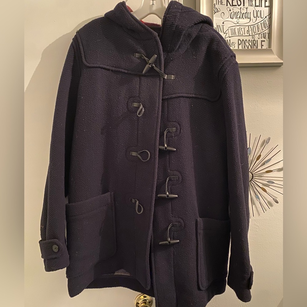 Gap Hooded Navy Duffle Coat